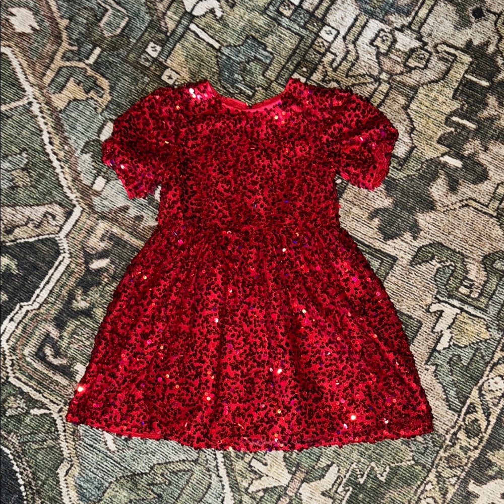 Sparkling Red Sequin Dress